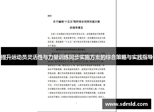 提升运动员灵活性与力量训练同步实施方案的综合策略与实践指导